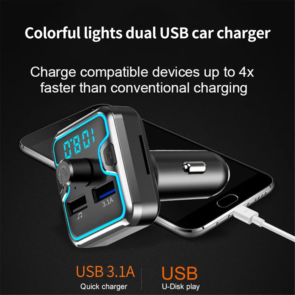 Aitemy Usb Car Charger For Phone Bluetooth Wireless Fm Transmitter Mp3  Player Dual Usb Charger Tf Card Music Handfree Car Kit - Fm Transmitters -  AliExpress