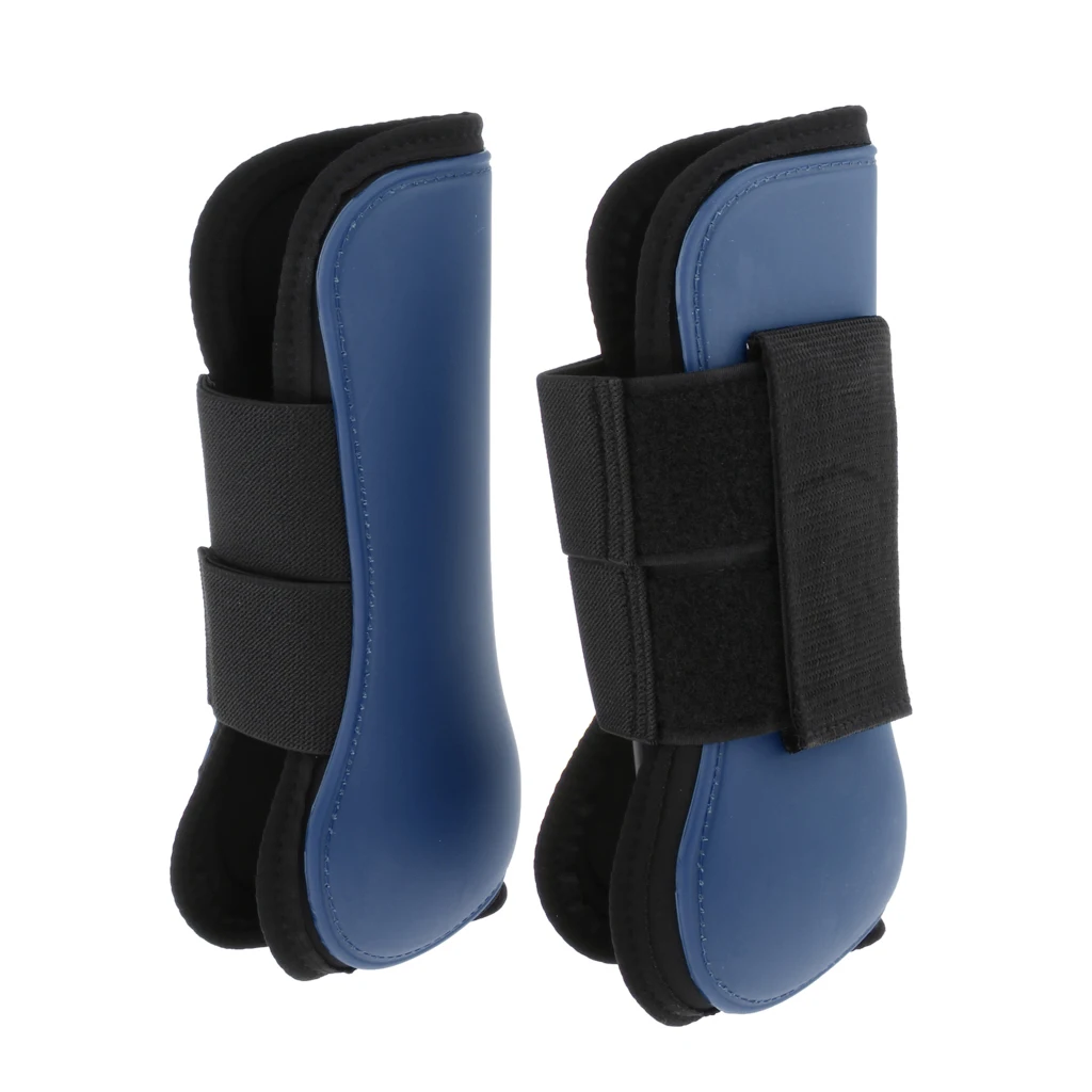 Dark Blue Fore Foot 1 пара профессиональные конные лошадиные сапоги для прыжков, сухожилия ноги ботинки с поддержкой стопы для тренировок, верховой езды - Color: Dark Blue Fore Foot