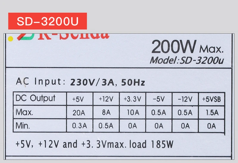 Блок питания для R-Senda standard 1U 200W SD-3200U
