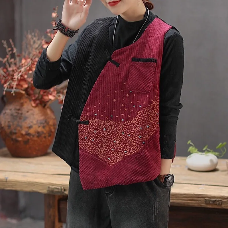 Max LuLu Winter Fashion Korean Ladies Punk Clothes Womens Sleeveless Corduroy Vest Vintage Oversized Waistcoats Padded Coat