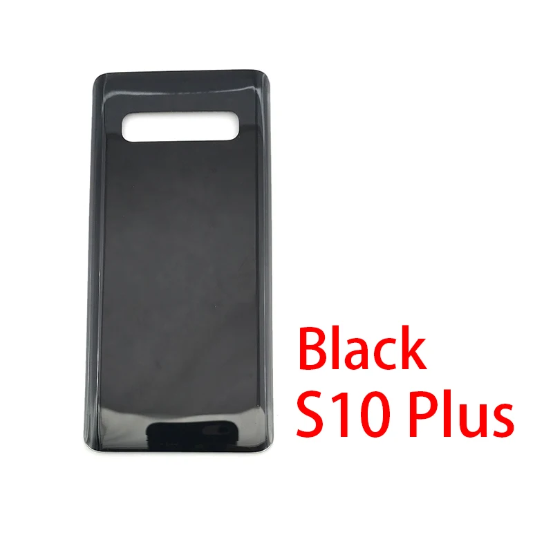 S10 Plus Black 5 шт./лот для samsung Galaxy S10/S10 Plus/S10e Задняя крышка батареи Стекло - Цвет: S10 Plus Black