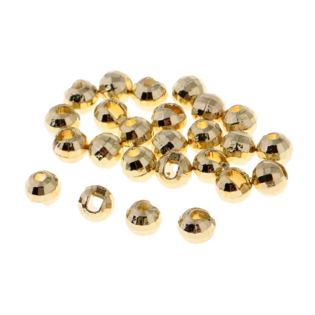 25pcs 3.5mm Fly Tying Beads Slotted Tungsten Fly Fishing Nymph Head Ball Beads Fly Fishing DIY Accessories Fly Tying Material 