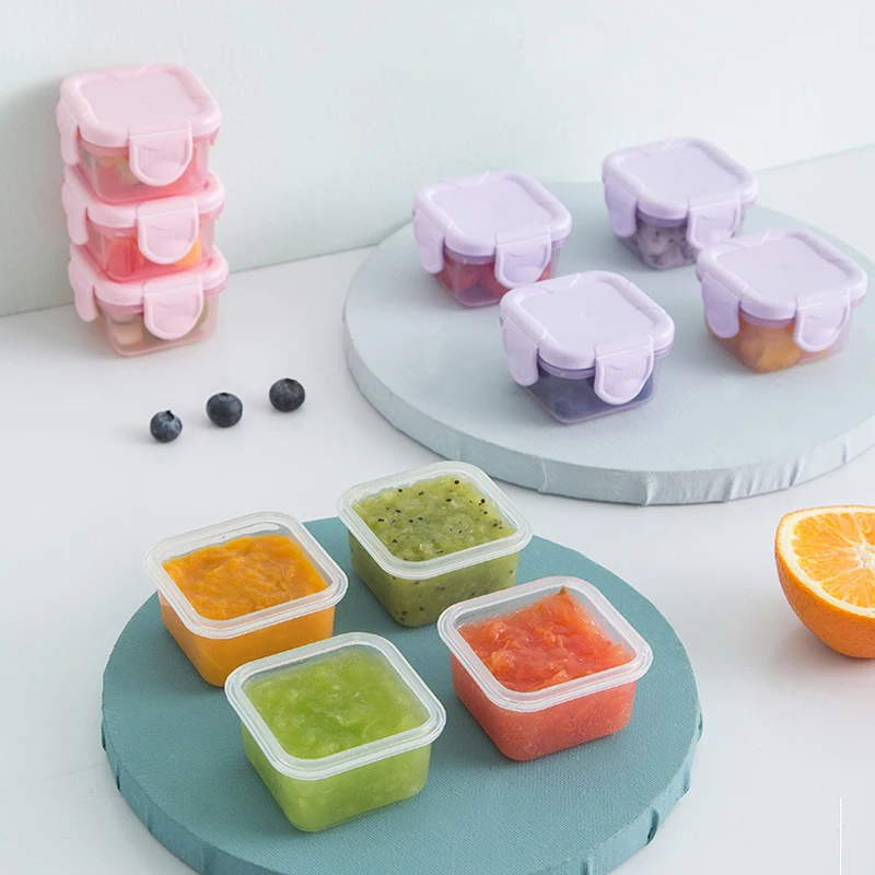 Airtight container mini food grade thickened airtight baby supplement box jam packaging thicker | Дом и сад