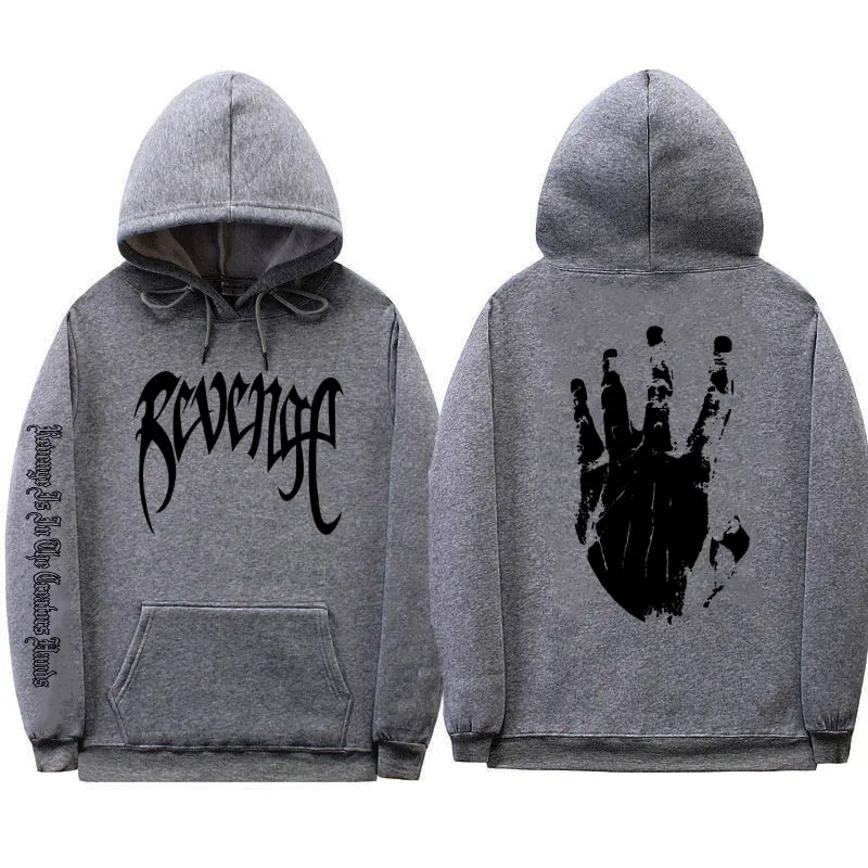 Dark Gray MS143 Xxxtentacion месть винтовые манжеты толстовки для мужчин/женщин уличная Рэпер Хип Хоп пуловер с капюшоном толстовки S-3XL - Цвет: Dark Gray MS143