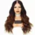 150% Density Brown Ombre Human Hair Wigs Natural Wave Malaysian Remy Glueless U Part Wigs Middle Right Left Upart 1"x4" Two Tone