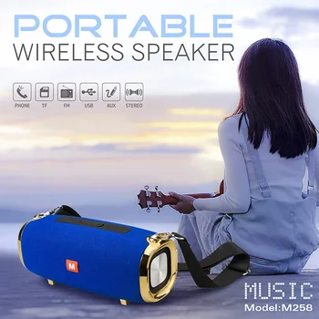 

20W Bluetooth speakers portable outdoor waterproof boombox wireless sound system column 3D stereo music Box support FM radio aux