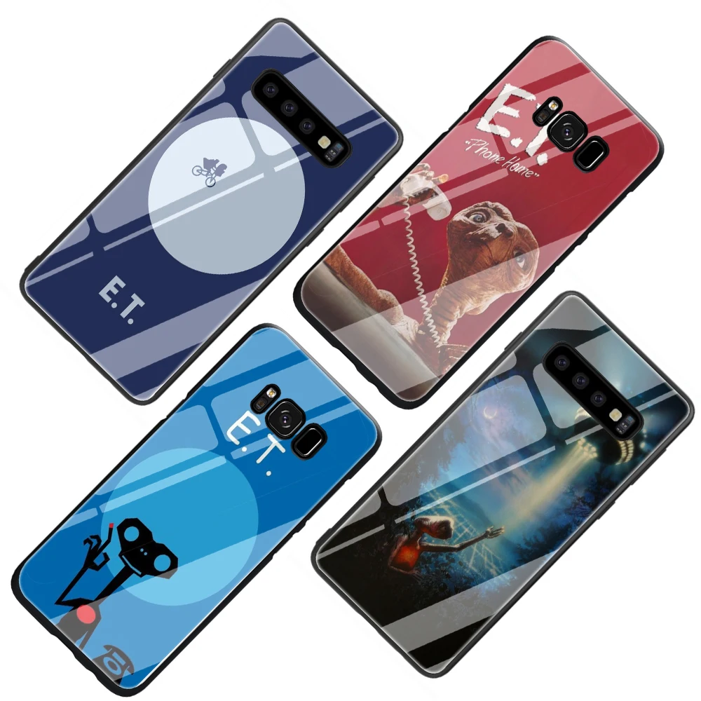 E. Сверхэфирный чехол из закаленного стекла для samsung Galaxy S7 S8 Note 8 9 10 Plus A10 20 30 40 50 60 70