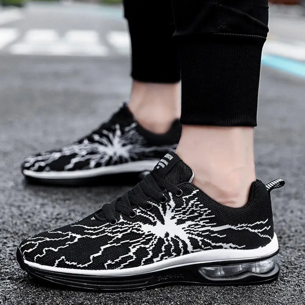 zapatos de mujer; пара диких удобных беговых кроссовок с воздушной подушкой; тканые Нескользящие повседневные кроссовки; женская обувь; A28
