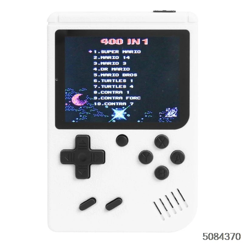 4NB701339-W 3 inch Handheld Retro FC Game Console 400 Games Built-in 8 Bit Game Player - Цвет: 4NB701339-W