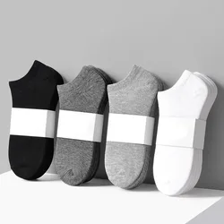 5 Pairs/Lot Low Cut Men Solid Color Socks Black White Gray Breathable Cotton Sports Socks Male Short Socks Women Men