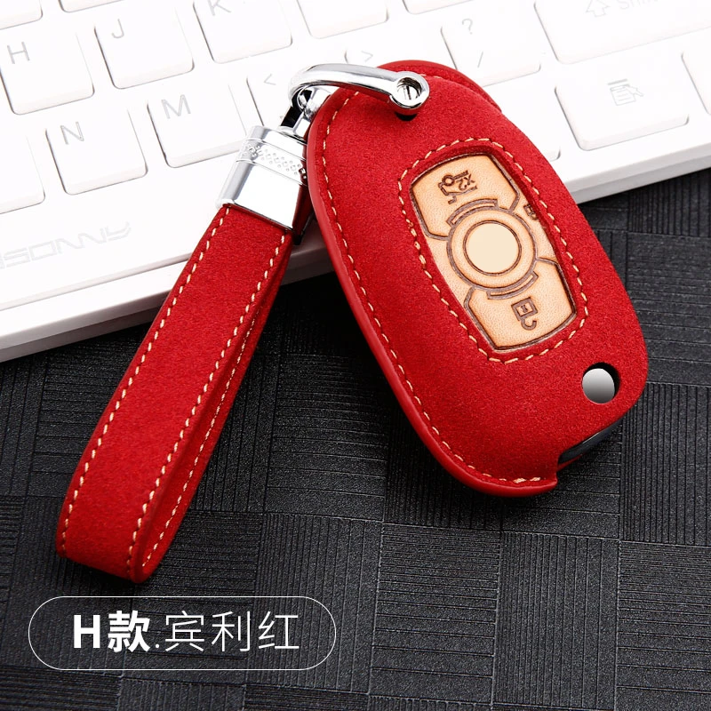 

Key cover leather Key Case Cover for 2019 Buick Verano for Chevrolet Cruze Car Styling Cover Protection