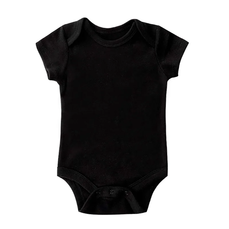 Хлопковая футболка с коротким рукавом Детские боди для новорожденных, для девочек и мальчиков джинсовые комбинезоны на шее для малышей, комбинезон, детская одежда для малышей на возраст от 0 до 24 месяцев - Цвет: Серебристый