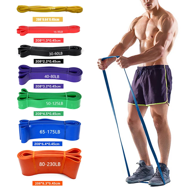 Resistance Bands Elastic Rubber Pull Up Exercise Workout Loop Crossfit Strength Fitness Gym Training Expander Stretch Mobility | Спорт и