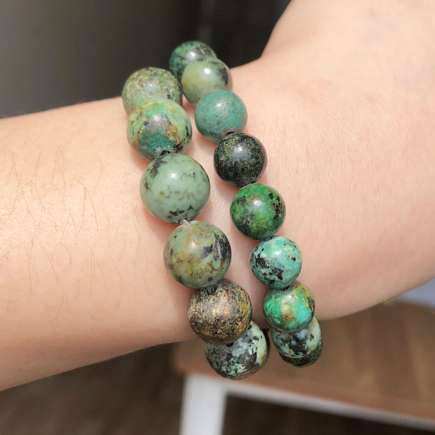 Perline Naturali Turchesi Lisce Blu Howle Perle Di Pietra - Foto 2