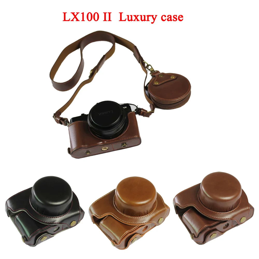 Из искусственной кожи камера сумка чехол для Panasonic lx100 Lumix lx100 dmc-lx100 чемодан для видеокамеры