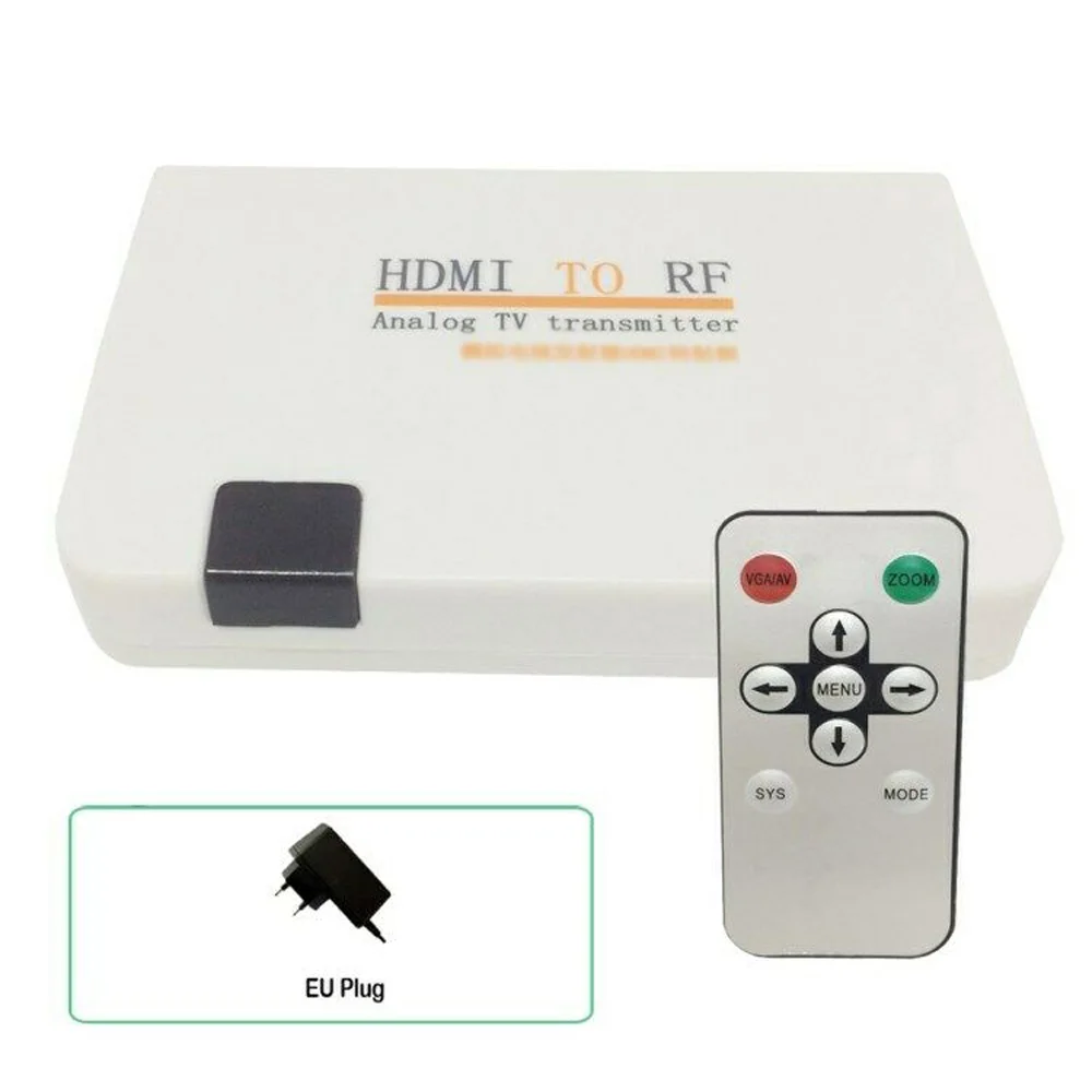 Высокое качество HDMI в РЧ коаксиальный модулятор конвертер аналоговый сигнал ТВ передатчик коробка Дальняя передача сигнала