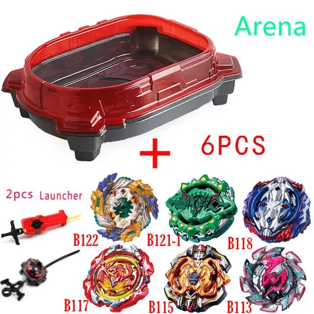Takara Tomy Tops пусковые устройства Beyblade Burst игрушки Арена Bey Blade Achilles Bayblade Bable Fafnir Phoenix Blayblade - Цвет: 6PCS 04