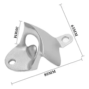 

Wall Mounted Beer Bottle Opener with Cap Catcher Container Box Storage Holder Collect Bucket Set Kitchen Tool