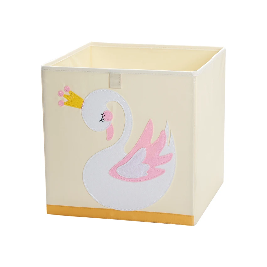 Cartoon Animal Folding Storage Bin – 13-Inch Oxford Fabric Organizer for Toys & Clothing