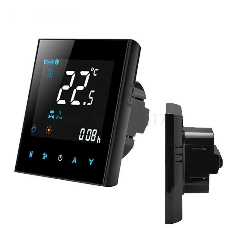 

Smart Central Air Conditioner Thermostat Temperature Controller 4 Pipe 2 Pipe 3 Speed Fan Coil Unit Work with Voice
