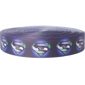 

22mm Seahawks Printed Ribbon Sport Grosgrain Webbing Cintas 7/8'' inch DIY Headband Hairbows Keychains Sewing Accessory 50yards