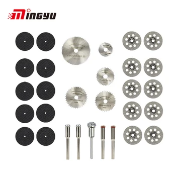 

30pcs Mini Circular Saw Blade Diamond Cutting Discs Set with Shank for Dremel Rotary Drill Tool Woodwokring Cutter Tools