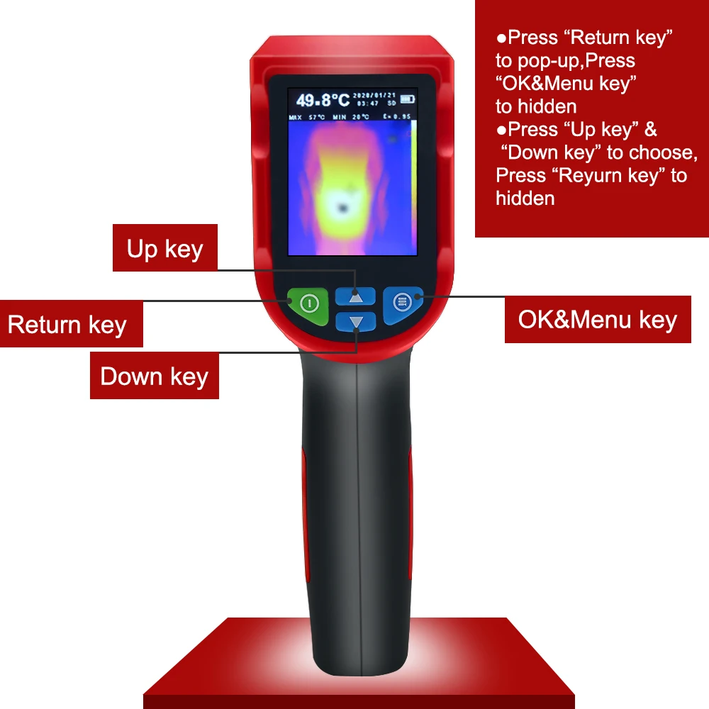 US $139.16 XEAST NF521 handheld infrared camera digital display 32x32 resolution 1024P camera outdoor camera