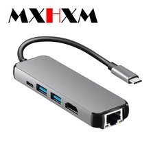Type-c-HDMI порты 5 в 1 для Apple samsung huawei usb-c пять-в-одном концентратор 3,0 функция расширения