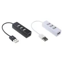 4-Порты и разъёмы USB 2,0 концентратор ж/высокое Скорость адаптер ON/OFF переключатель для ПК сплиттер