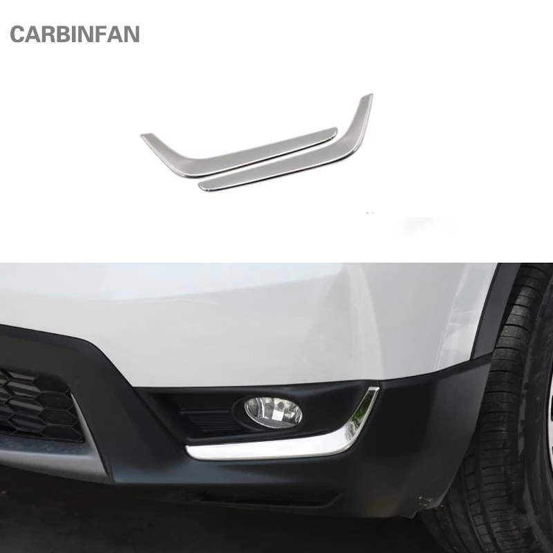 

For Honda CR-V CRV 2017 2018 Front Bumper Fog Light Trim Lamp Cover Cap Car Styling Stainless steel fog light eyebrows C314