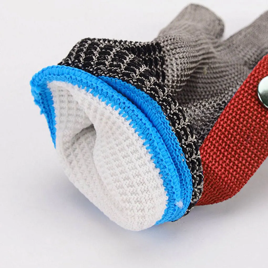 5 Level Anti-cutting Glove Safety Glove Stainless Steel Wire Hand Protector Adjustable Unisex Butcher Food Processing