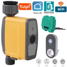 Conexão wi-fi automático inteligente sistema de irrigação rega temporizador sensor umidade do solo controlador irrigação jardim