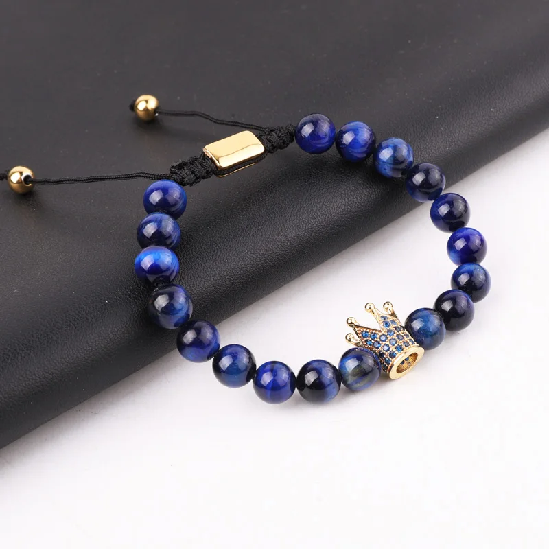 New Design High Quality 316L Stainless Steel Bangle CZ Pave Crown Charms Bracelet Set Men Jewelry Gift - Image 5