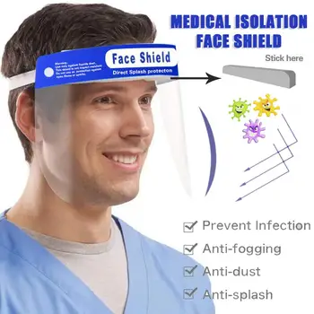 

Adjustable Face Mask Protective Face Shield Splash-proof Dust-proof Mask Head-mounted Transparent Protect Mask Full Face Mask