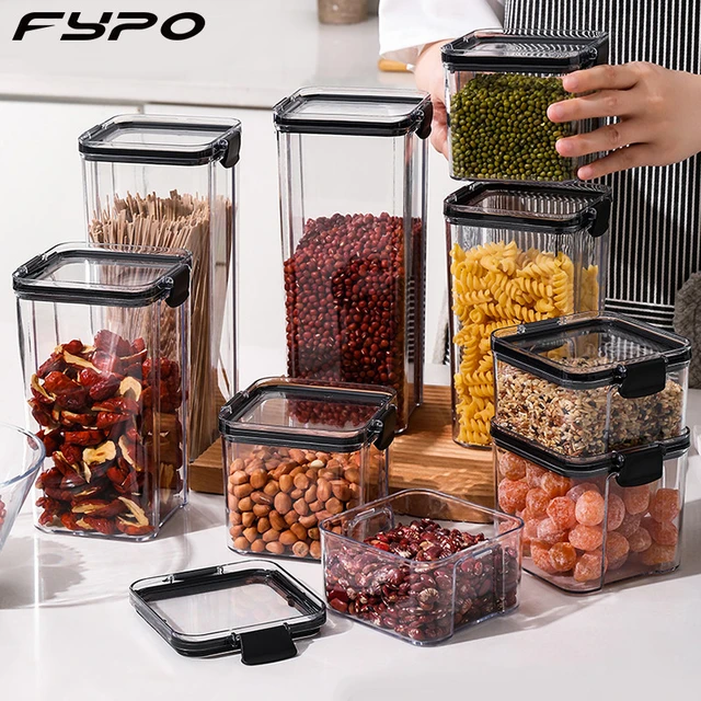 4Pcs Food Container Transparent Good Sealing Buckle Lid Design Stackable  BPA-free Mini Fridge Crisper Storage Box - AliExpress