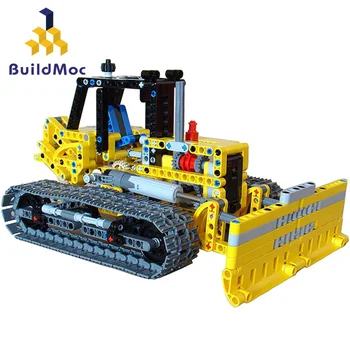 

BuildMoc BLOCK City Engineering Bulldozer Crane Technic Car Truck Excavator Roller Building Blocks bricks Construction Toys