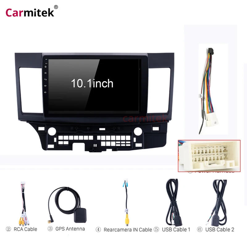 Мультимедийный плеер для Mitsubishi Lancer 2007 2012 10 1 дюйма Android 9 0 Wi Fi Bluetooth GPS
