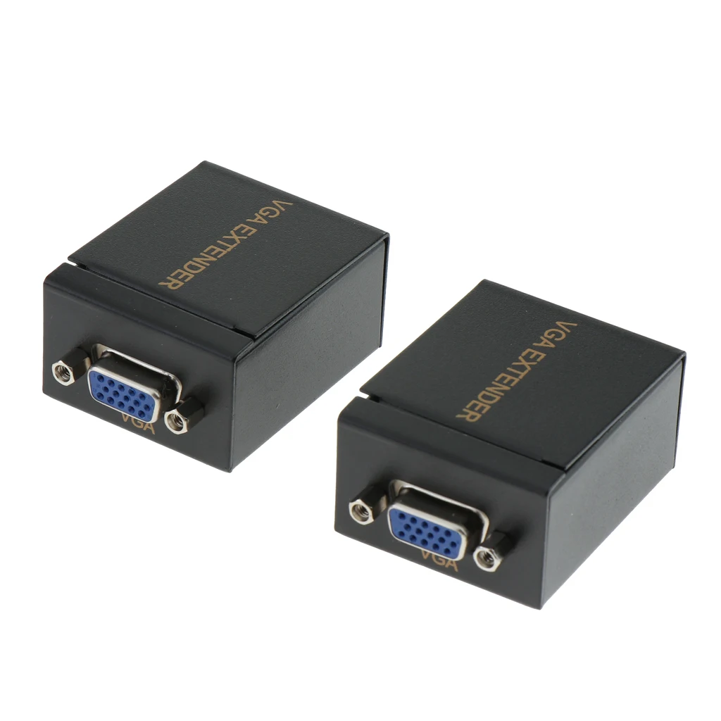 VGA удлинитель преобразователь усилителя одиночный RJ45 CAT-5E/6 Ethernet кабель