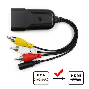 

AV/RCA to HDMI Adapter Converter Support AV Signal to 1080P HDMI Signal AV to HDMI Video Converter