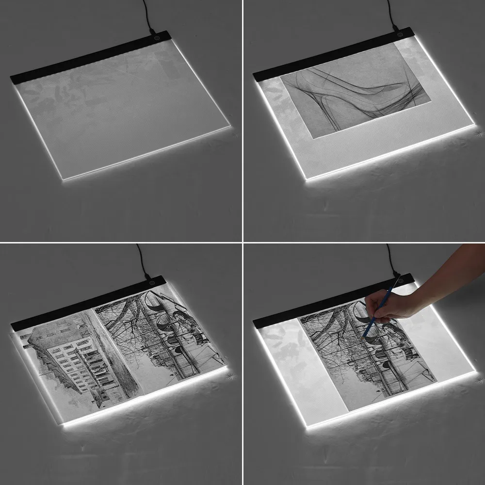 LED Light Pad A3 A4 A5 Light Drawing Table A4 LED Drawing Pad Engineering  Light board Writing stationery