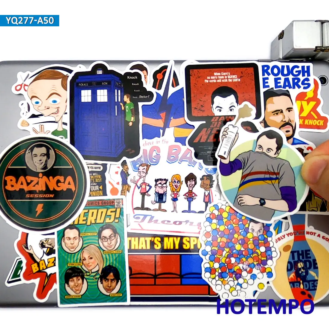 50pcs Big Bang Style US TV Series Funny Mix Laptop Phone Skateboard Stickers Pack for Kids Toys DIY Notebook Guitar Bike Sticker