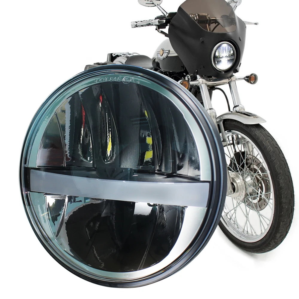 Новая версия 5 75 дюймов круглый Halo светодиодный фонарь для 883 Sportster XL1200C XL883C