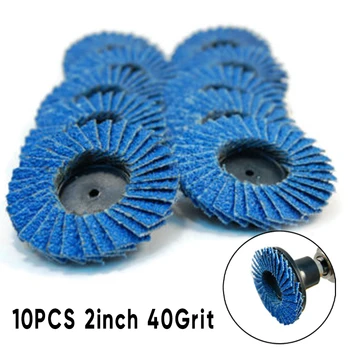 

10x 2 40 Grit Type R Roll Lock Flap Sanding Grinding Wheel Disc Fr Rotary Tool