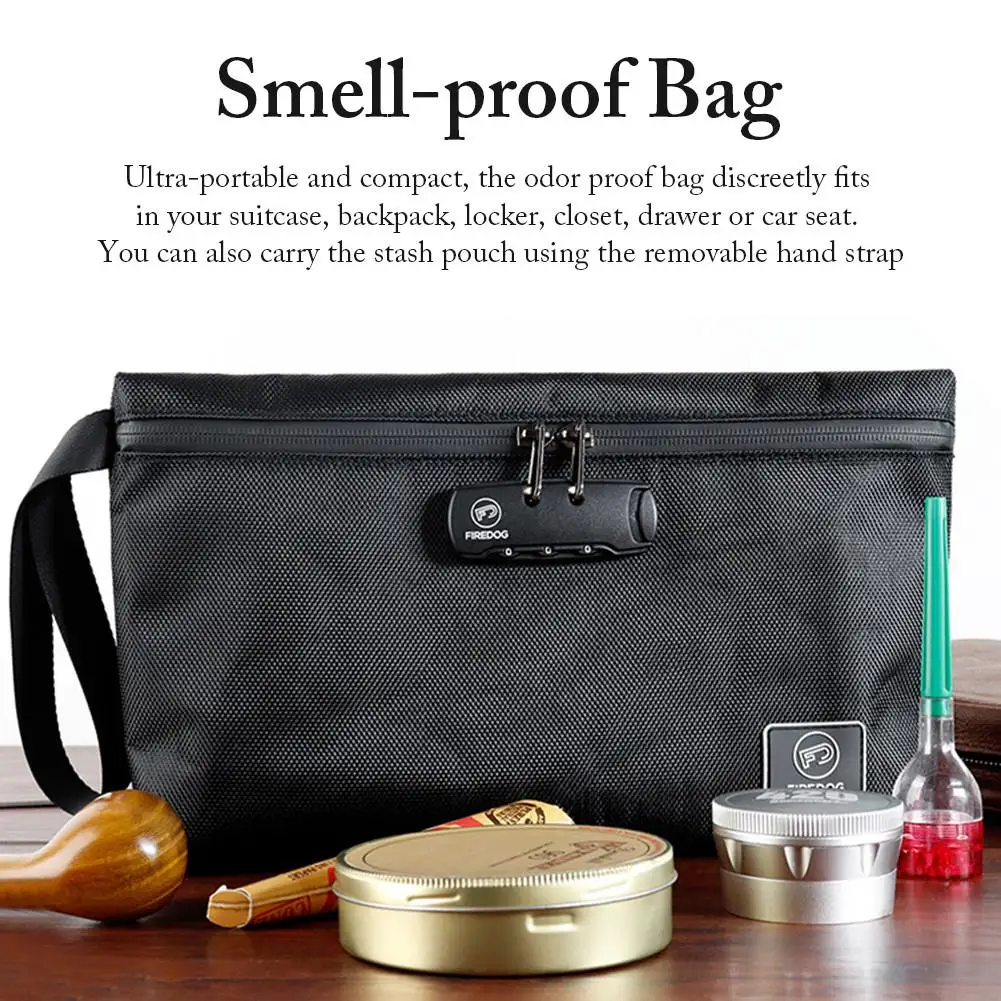 

Travel Storage Deodorant Bag Password Lock Multifunctional Activated Carbon Odor-proof Smell-proof Tote Waterproof Pouch #CW