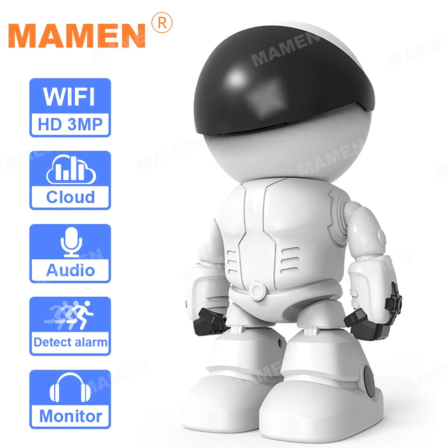 Мультяшная комнатная Wi Fi камера 1080P HD умная домашняя ночного видения 355 градусов слежения авторадионяня IP
