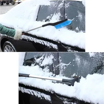 

Universal Extendable Car Snow Ice Scraper Vehicle Windshield Windscreen Snow Shovel Removal Brush Cleaning Tool