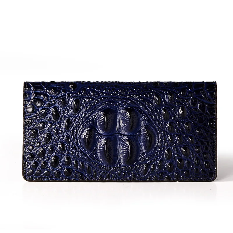 Портфель из натуральной кожи с узором «крокодиловая кожа», Мужская Диагональная Сумка через плечо, модная дизайнерская роскошная сумка для компьютера, горячая распродажа - Цвет: blue