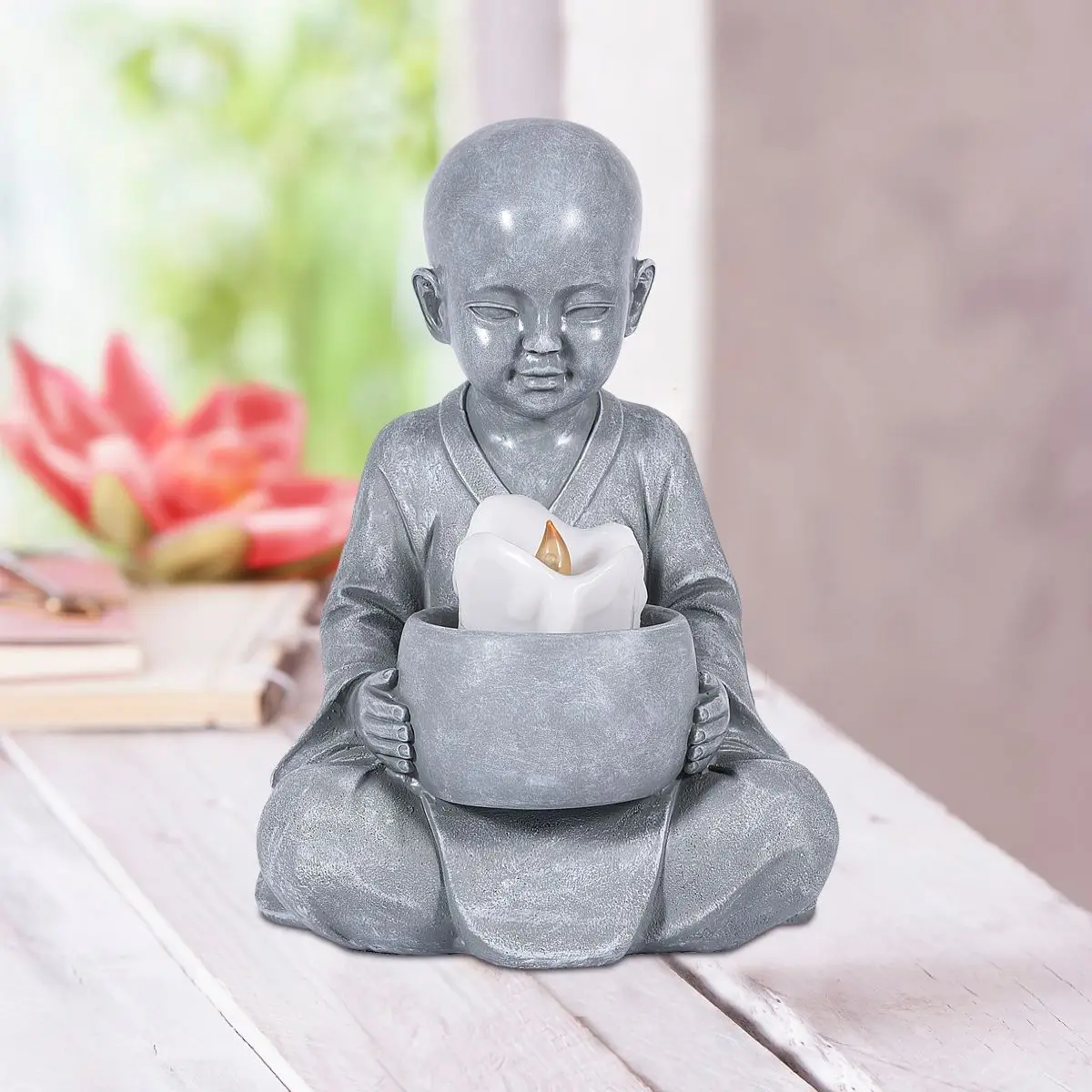 lelijk globaal Monteur Goodeco Mediteren Baby Boeddhabeeld Little Buda Beeldje Zen Tuin Monnik  Outdoor Decor Boeddha Met Kom Thuis Kamer Decoraties|Beelden & Sculpturen|  - AliExpress