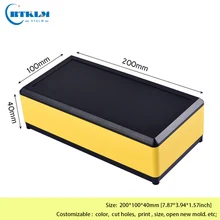 Best Price Aluminium project box diy metall case aluminium enclosure junction box amplifier housing for electronics 200*100*40mm