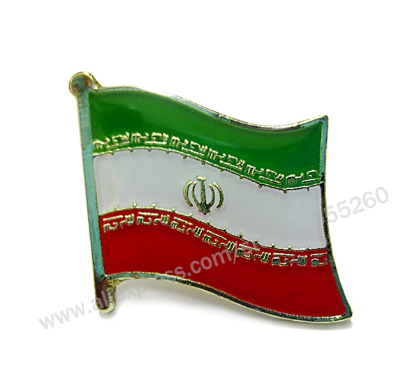 80 Iran Национальный флаг, металлический значок на лацкане, значок на булавке для флага по всему миру, голландский, Ирако, Индия, Израиль, Италия, Япония, Корея, либанский, Лаос, Латвийский - Цвет: 80 Iran